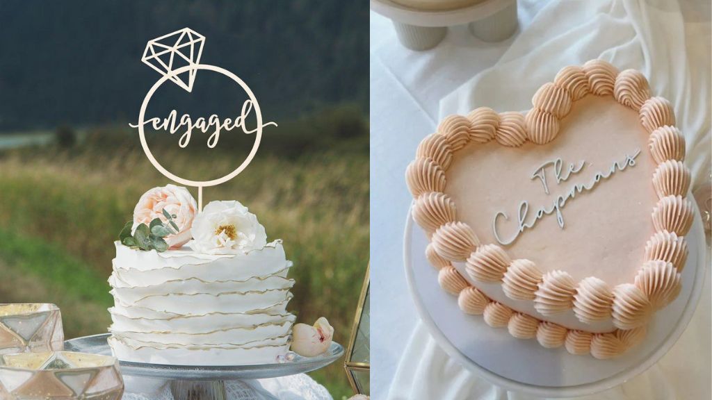 Simple Engagement Cake Designs