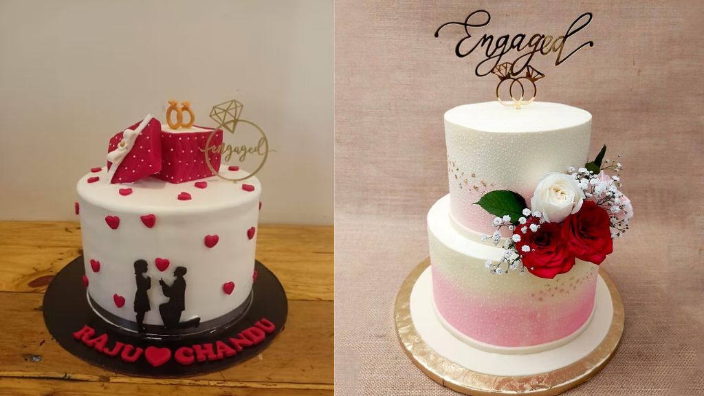 Simple Engagement Cake Designs