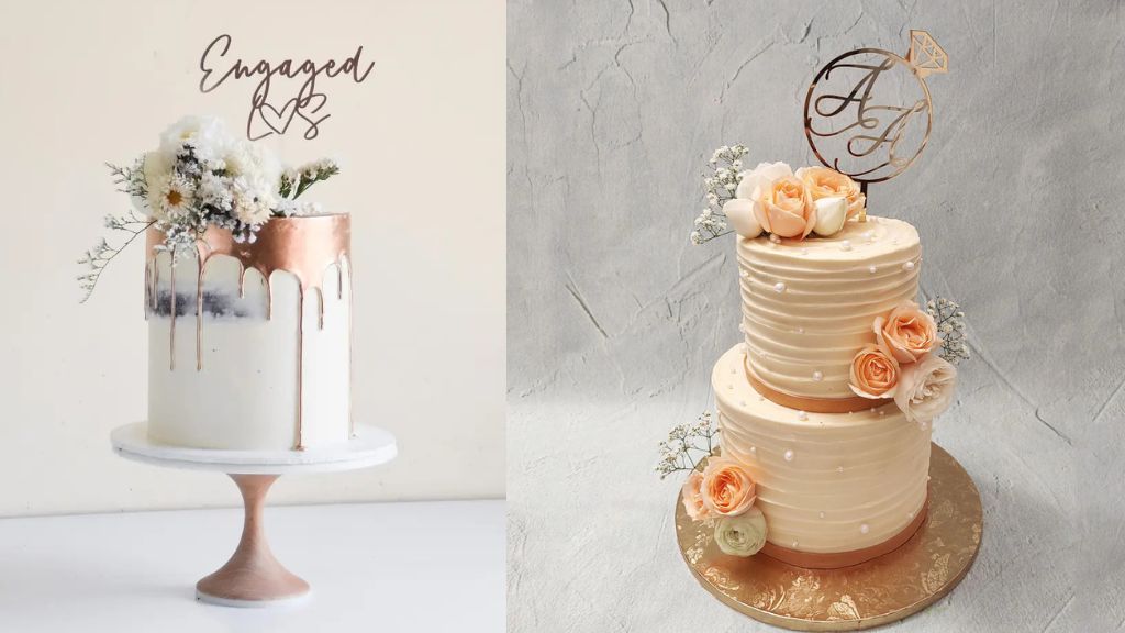 Simple Engagement Cake Designs