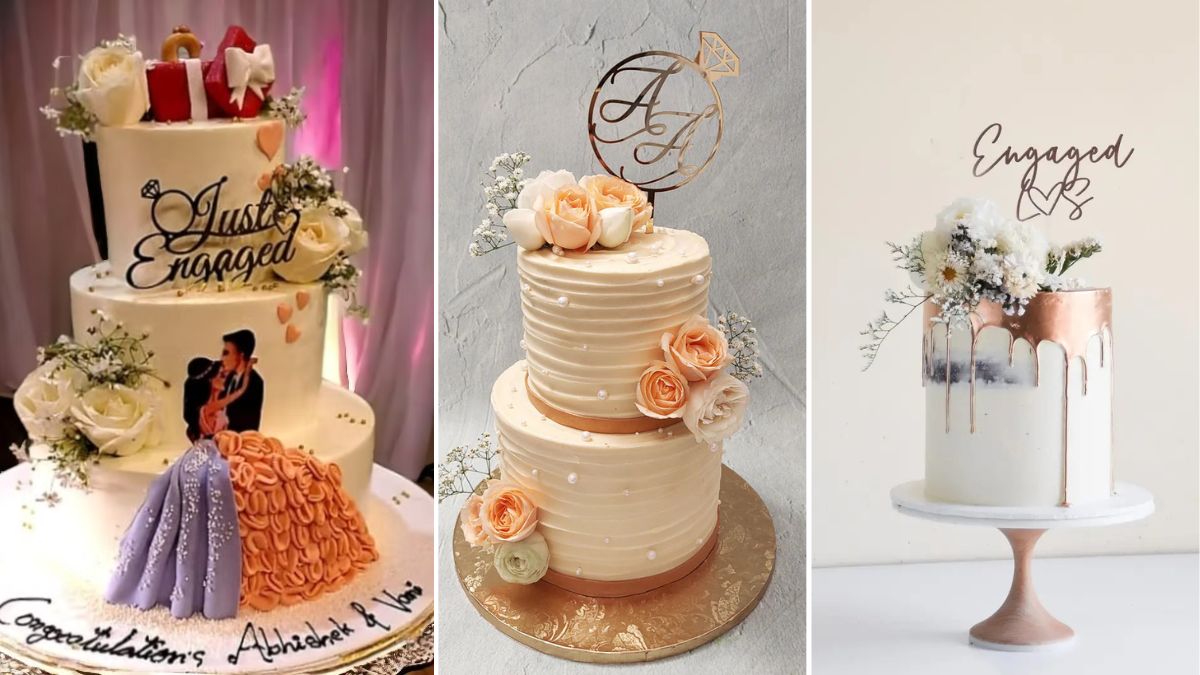 Simple Engagement Cake Designs