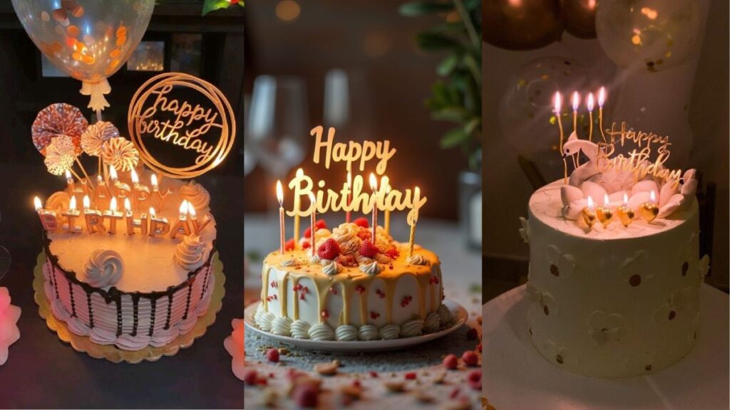 Happy Birthday Likha Hua Cake
