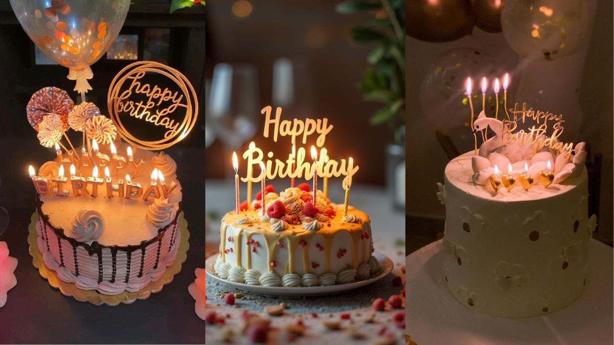 Happy Birthday Likha Hua Cake