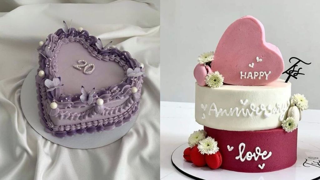 Heart Shape Cake for Anniversary
