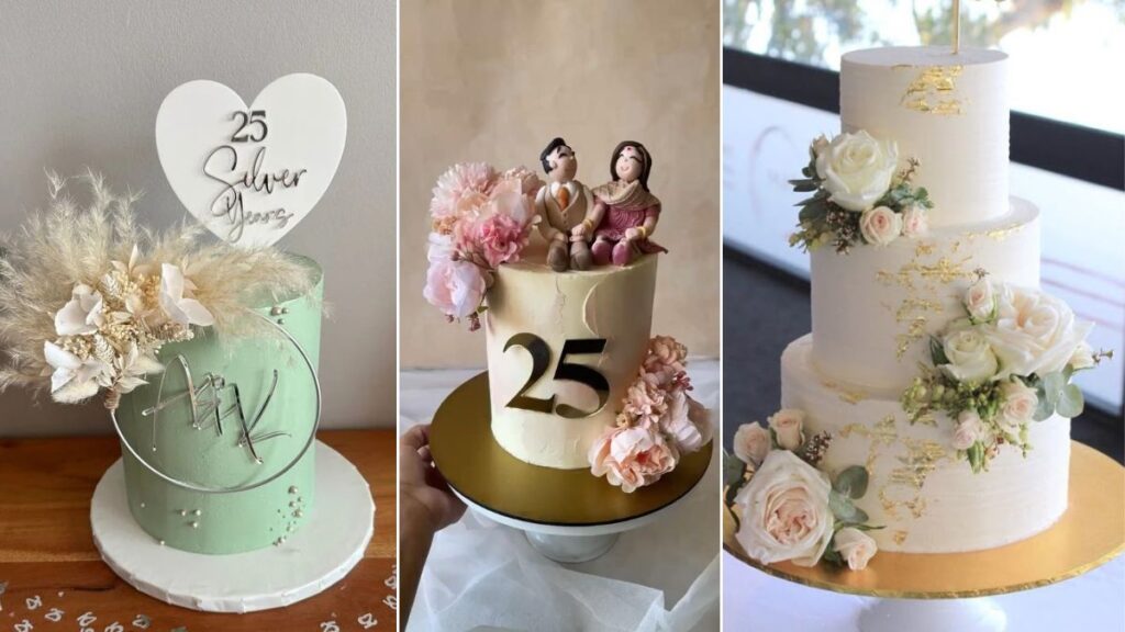 25th Wedding Anniversary Cakes