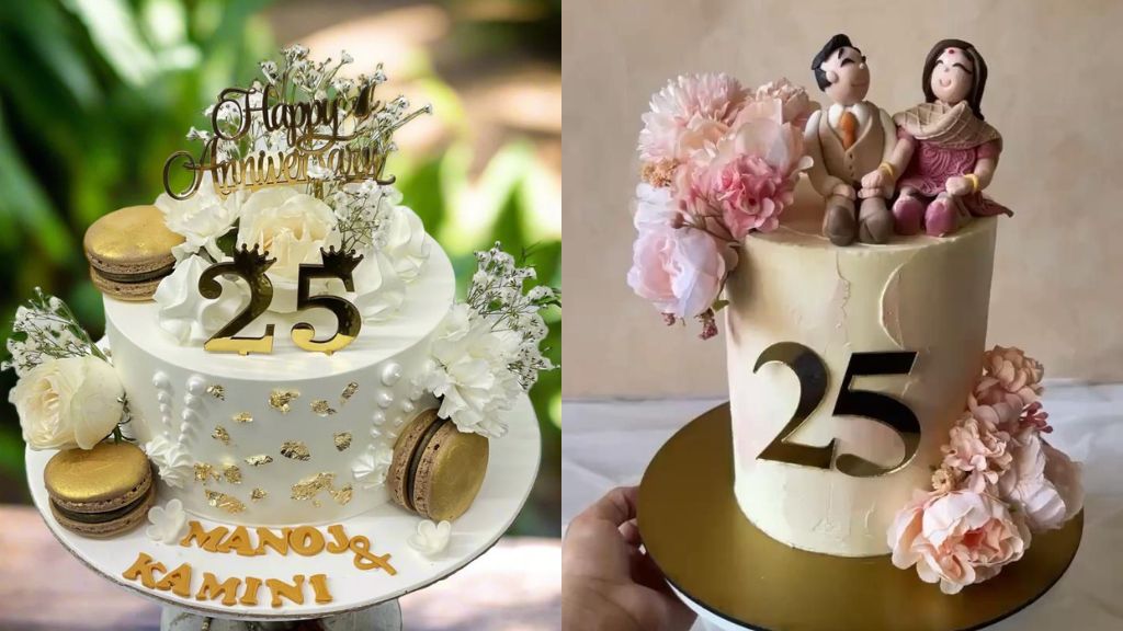25th Wedding Anniversary Cakes