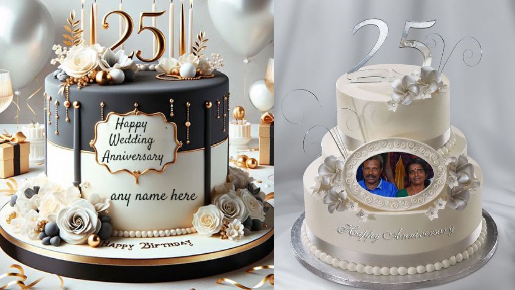 25th Wedding Anniversary Cakes