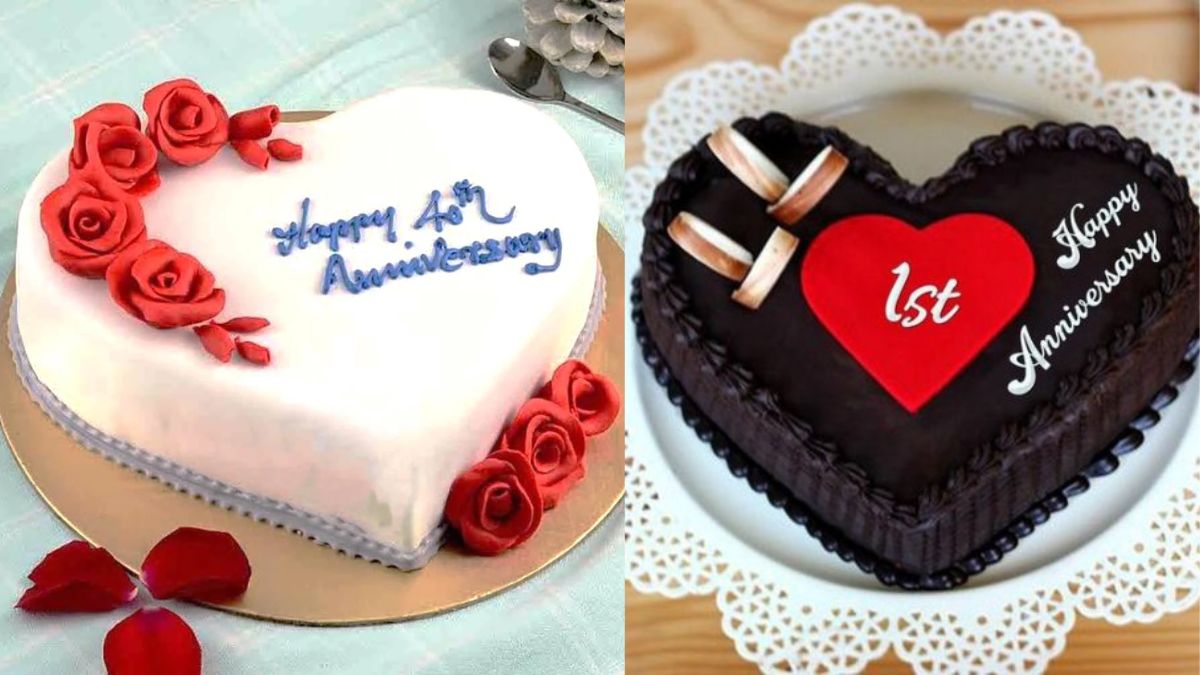 Anniversary Cake Designs Heart