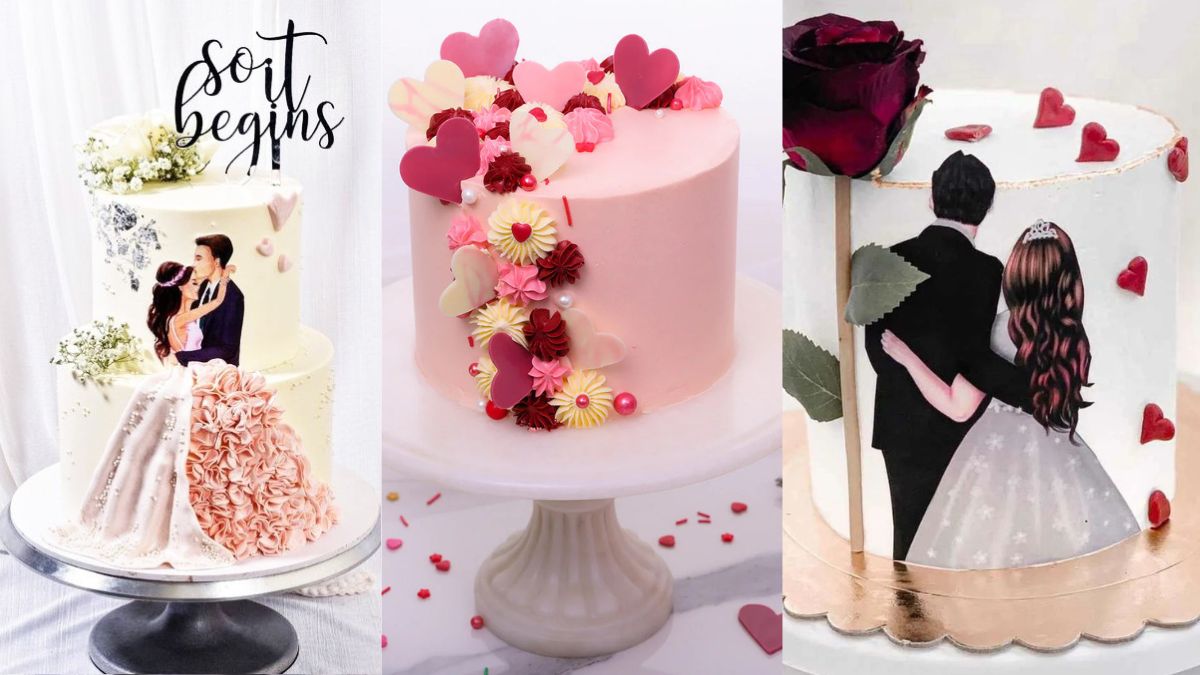 Romantic 1st Anniversary Cake