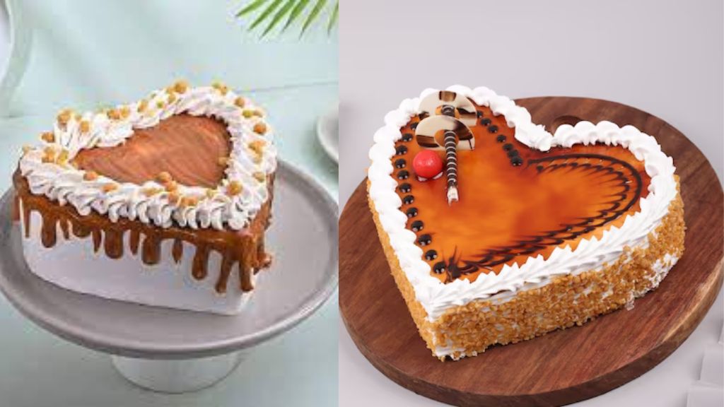 Anniversary Heart Shape Cake Design