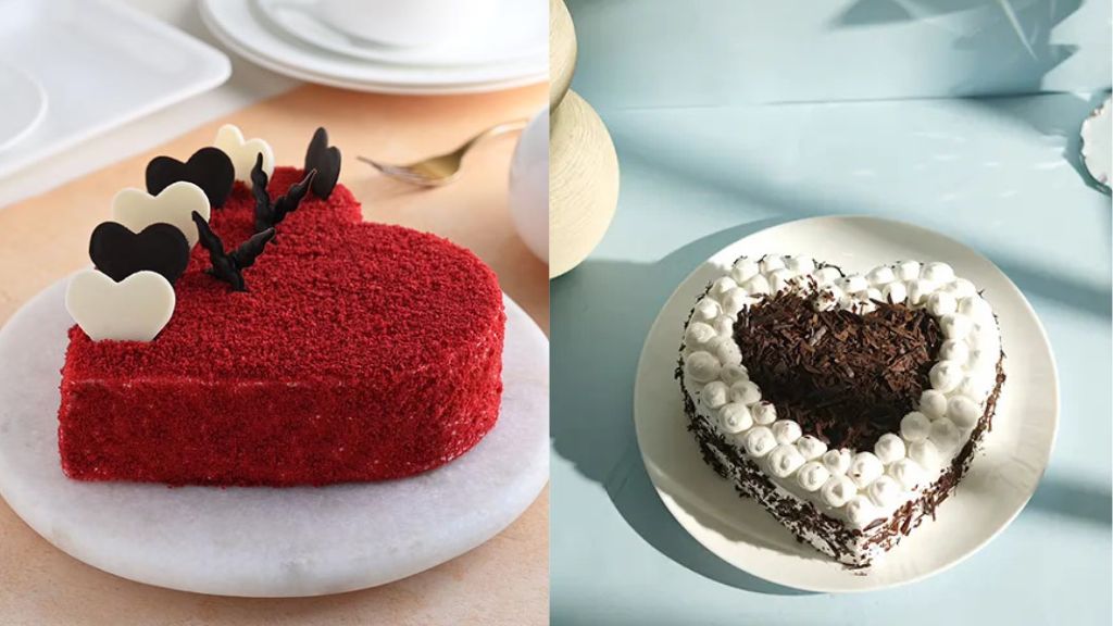 Anniversary Heart Shape Cake Design
