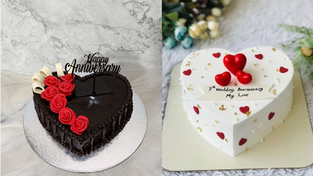 Anniversary Cake Designs Heart