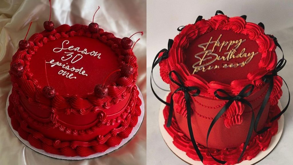 Red Wedding Cake Designs