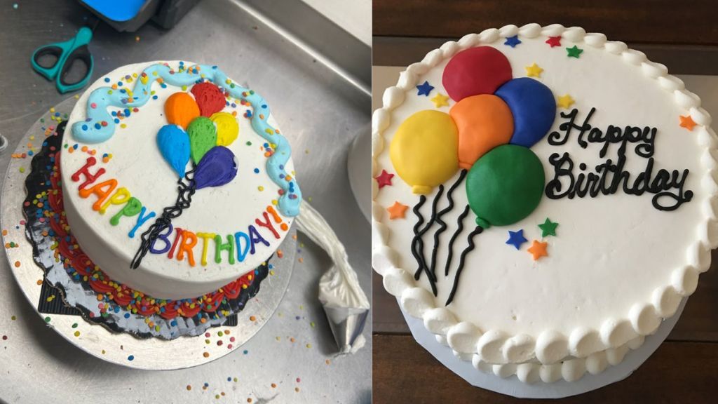Happy Birthday Likha Hua Cake