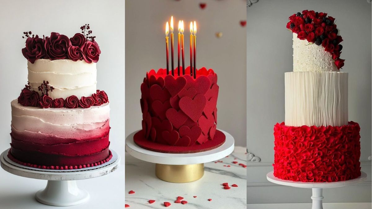 Red Wedding Cake Designs