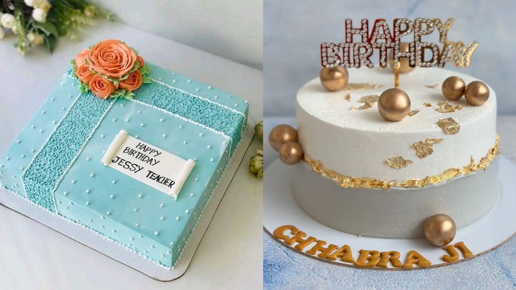 Happy Birthday Likha Hua Cake