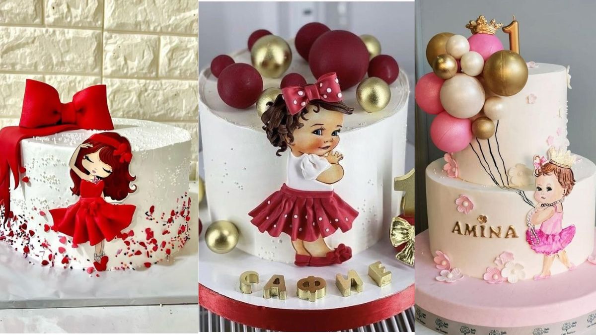 1st Birthday Cake Designs for Baby Girl