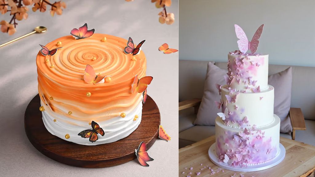 Birthday Cake Butterfly Design
