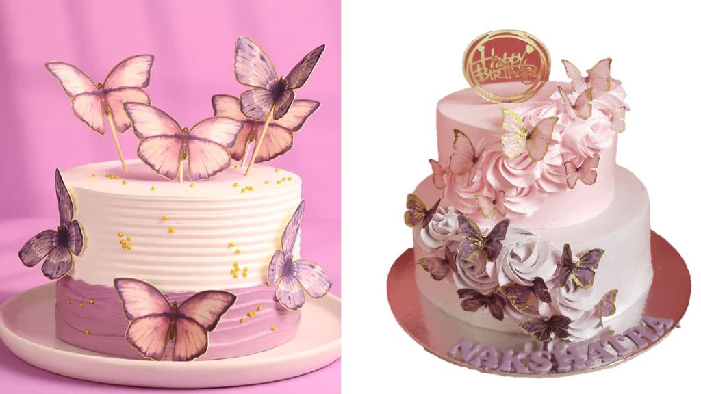Birthday Cake Butterfly Design