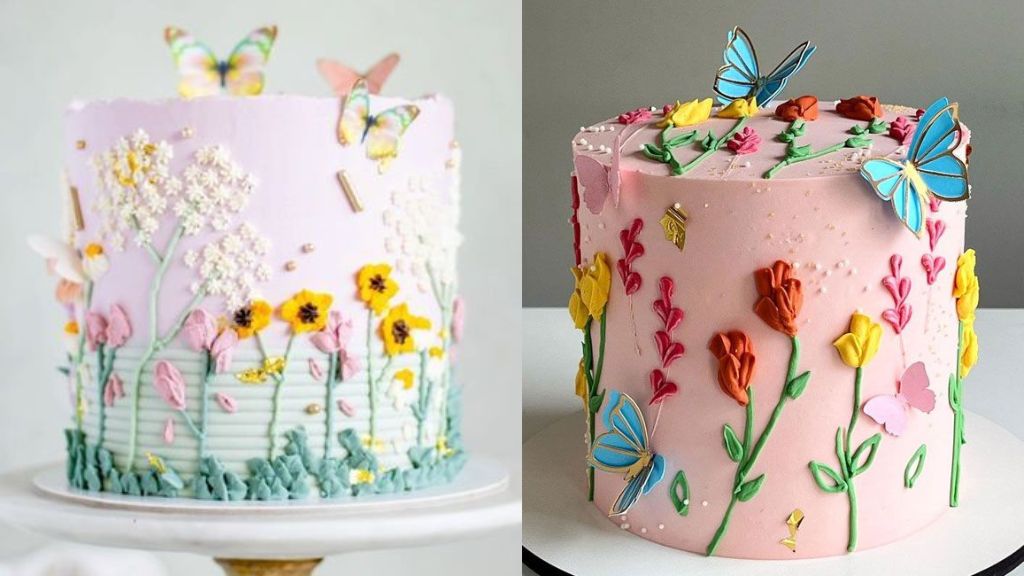 Birthday Cake Butterfly Design